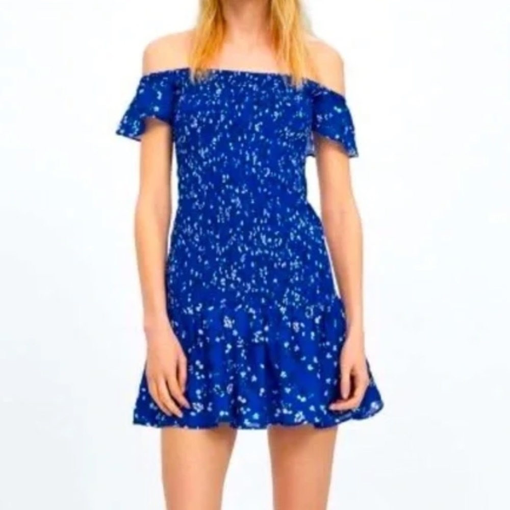 Zara The Rose Dress, blue S NWT